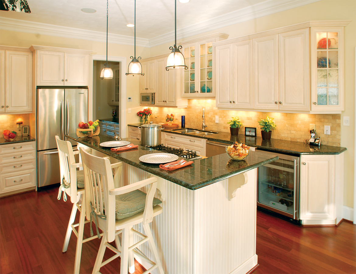 bay lake pines white cabinets beach