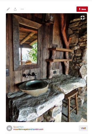 rustic sink
